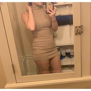 Beige Bodycon Dress